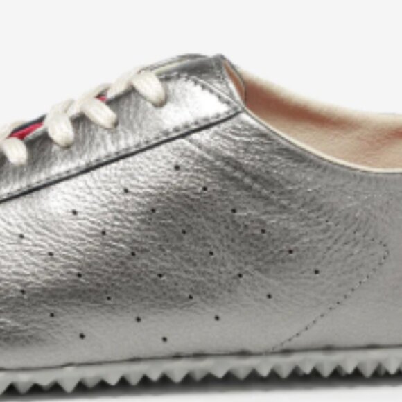 NEW PLAE Leather Sun Metallic Sneakers in hematite color unisex 725 3t2 - Picture 7 of 16